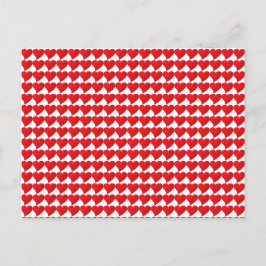 Postal Corazón rojo minimalista patrón moderno San Valent