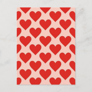Postal Corazón rojo, tradicional día de San Valentín