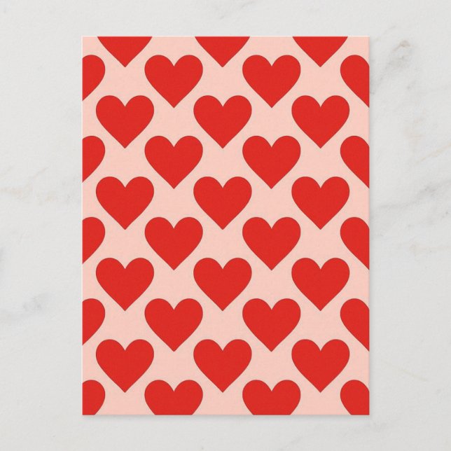 Postal Corazón rojo, tradicional día de San Valentín (Anverso)