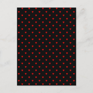 Postal Corazón rojo y negro. Diseño.