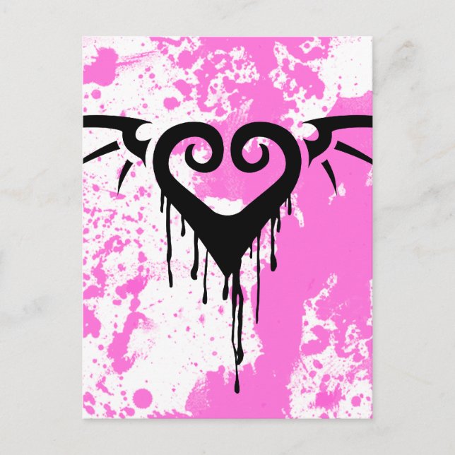 Postal corazón romántico (Anverso)