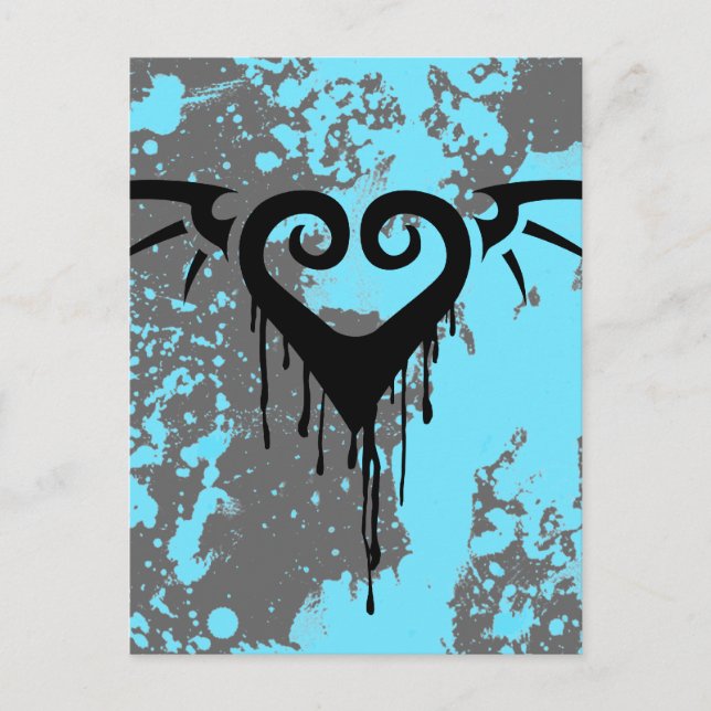 Postal corazón romántico (Anverso)