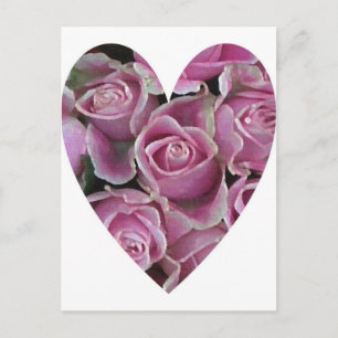 Postal Corazón Rosa