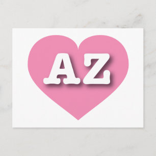 Postal Corazón rosa de Arizona - Amo AZ