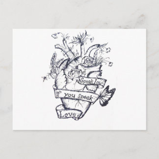 Postal Corazón sangrante