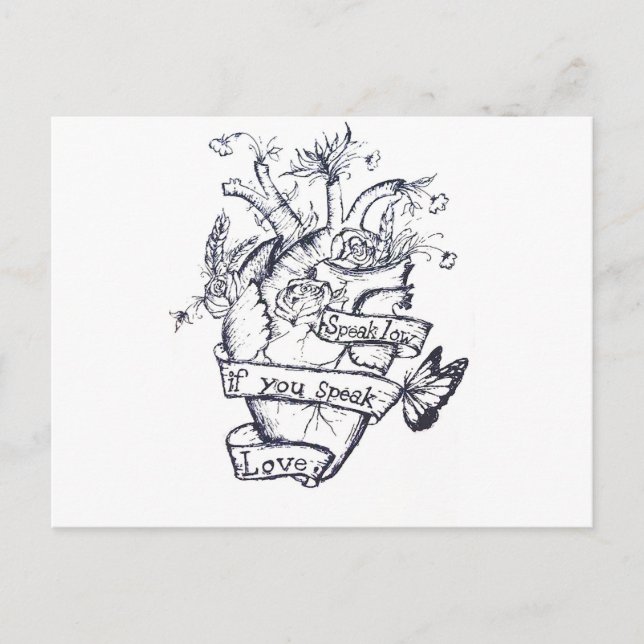 Postal Corazón sangrante (Anverso)