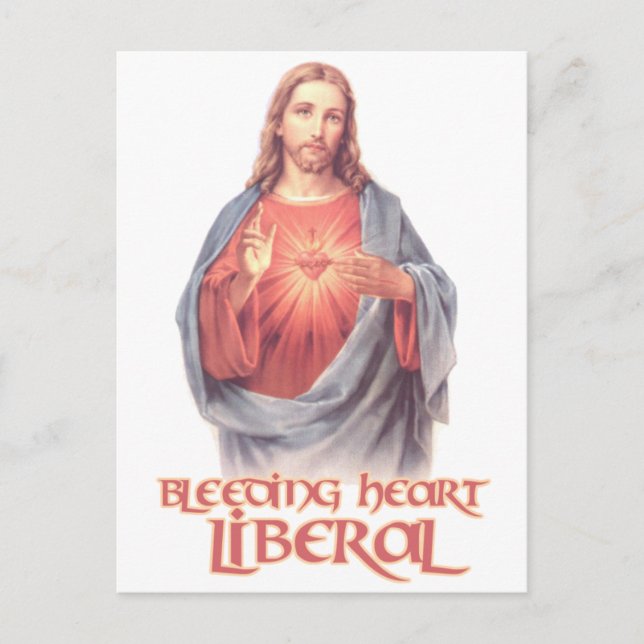 Postal Corazón sangrante Jesús Liberal (Anverso)