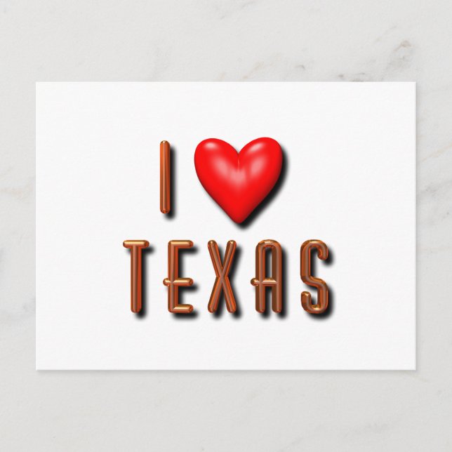 Postal Corazón Texas (Anverso)