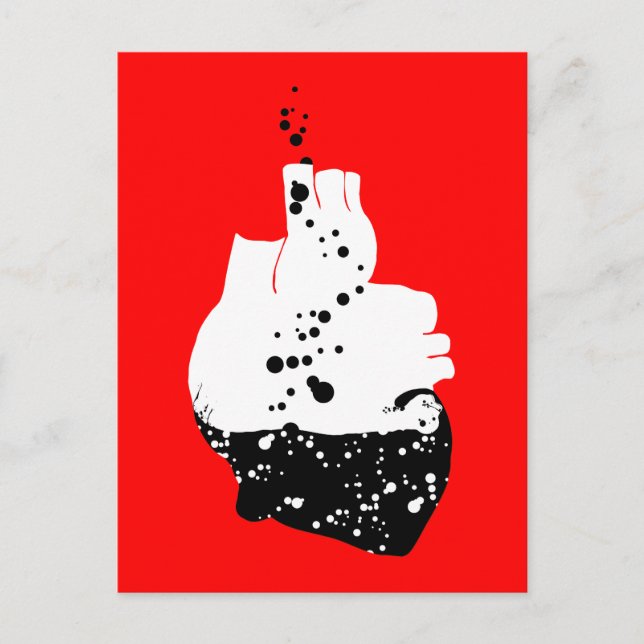 Postal corazón tóxico (Anverso)