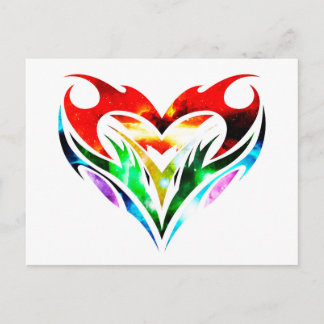 Postal Corazón tribal