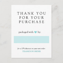 Postal Corazón Turquesa Gracias Por El Orden