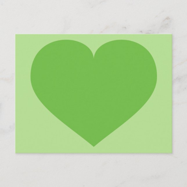 Postal Corazón verde (Anverso)