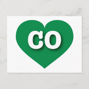 Postal Corazón Verde Colorado - Amo el CO