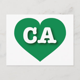 Postal Corazón Verde de California - Amo CA
