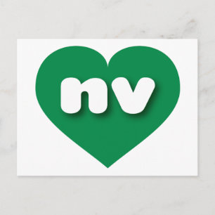 Postal Corazón verde de Nevada - Amo Nv