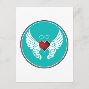 Postal Corazón volador infinito