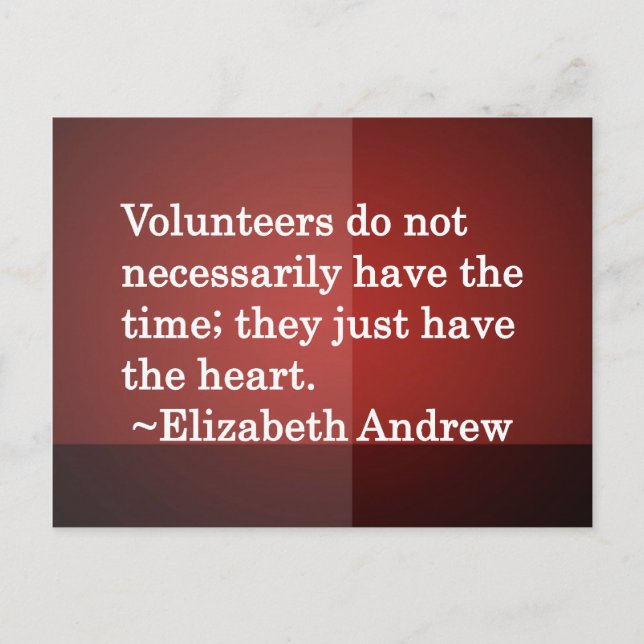 Postal Corazón voluntario (Anverso)