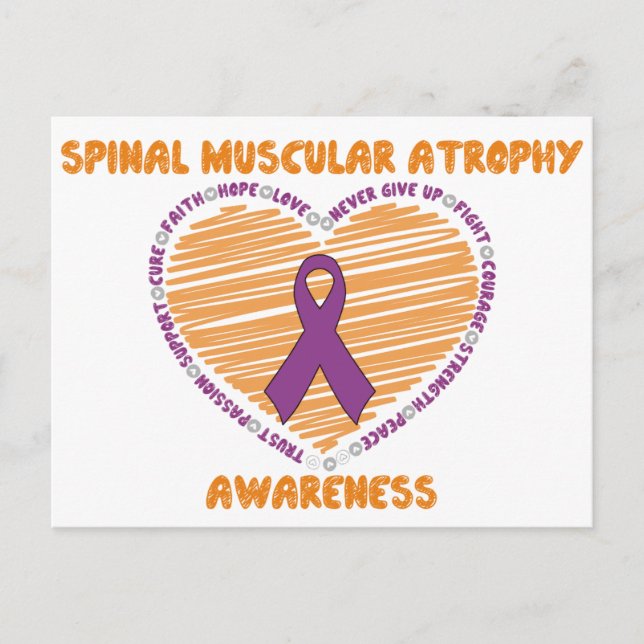 Postal Corazón y cinta de SMA (Anverso)