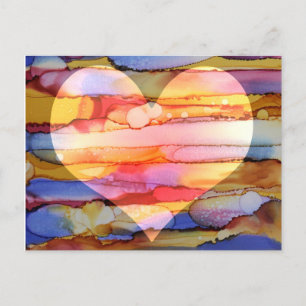 Postal Corazón y color