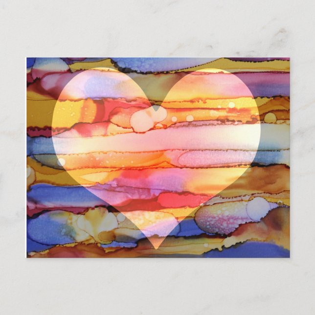 Postal Corazón y color (Anverso)