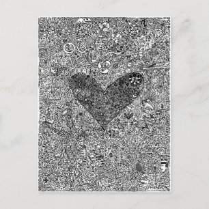 Postal Corazón y símbolos