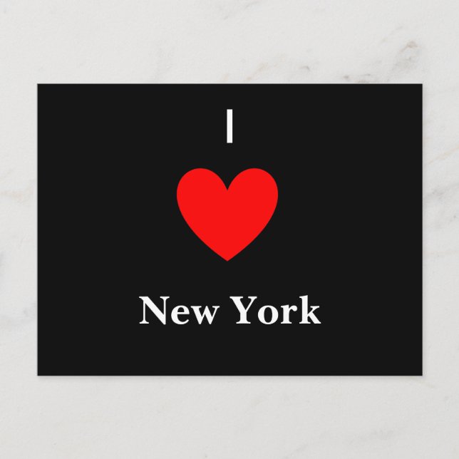 Postal Corazón, yo, Nueva York (Anverso)