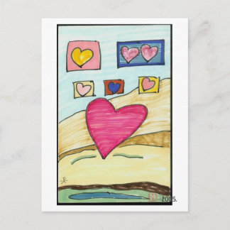 Postal Corazones,