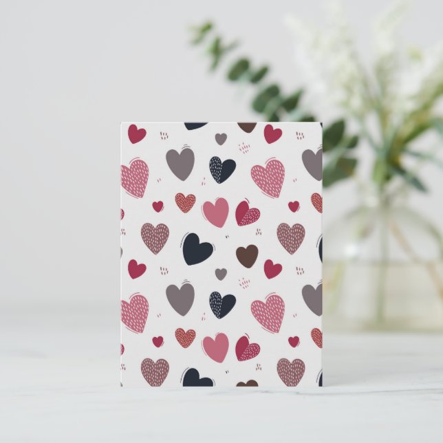 Postal Corazones 3 (Anverso de pie)