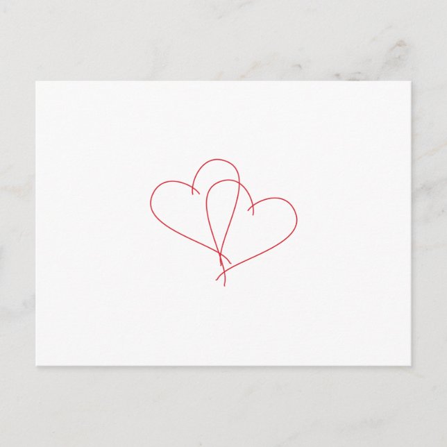 Postal Corazones abiertos (Anverso)