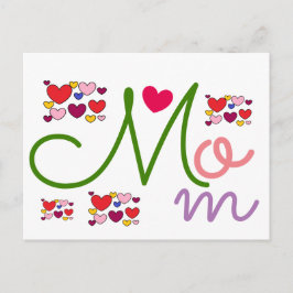 Postal Corazones Adorables que mamá cute