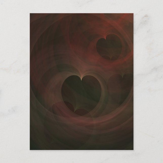 Postal Corazones Brillantes (Anverso)