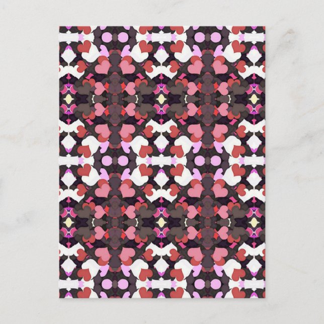 POSTAL CORAZONES CON AMOR (Anverso)