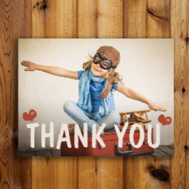 Postal Corazones de agradecimiento de niños