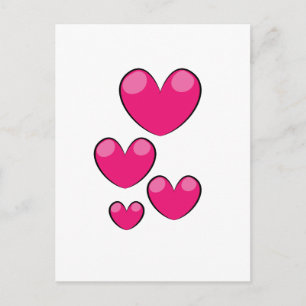 Postal Corazones de amor