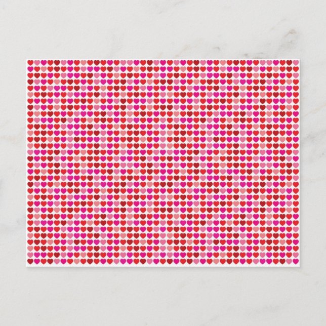 Postal Corazones de amor (Anverso)