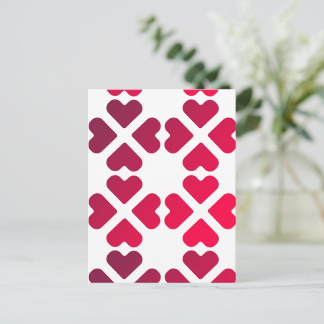 Postal corazones de amor (Anverso de pie)