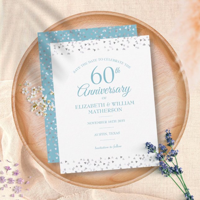 Postal Corazones de amor del 60 aniversario para guardar  (Subido por el creador)