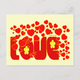 Postal Corazones de amor - John 13:34