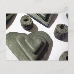 Postal Corazones de amor plateado