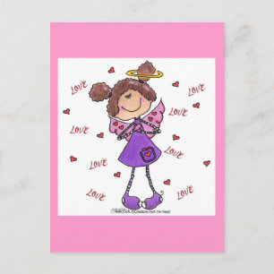 Postal Corazones de ángel