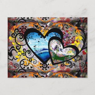 Postal Corazones de bonito