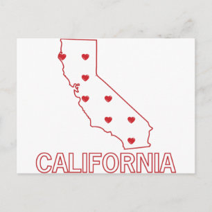 Postal Corazones de California