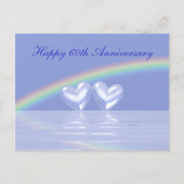Postal Corazones de Diamantes de 60 Aniversario
