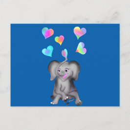 Postal Corazones de elefantes de la empresa Happy Juul
