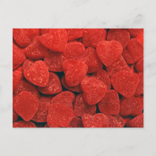Postal Corazones de Gominola Rojos