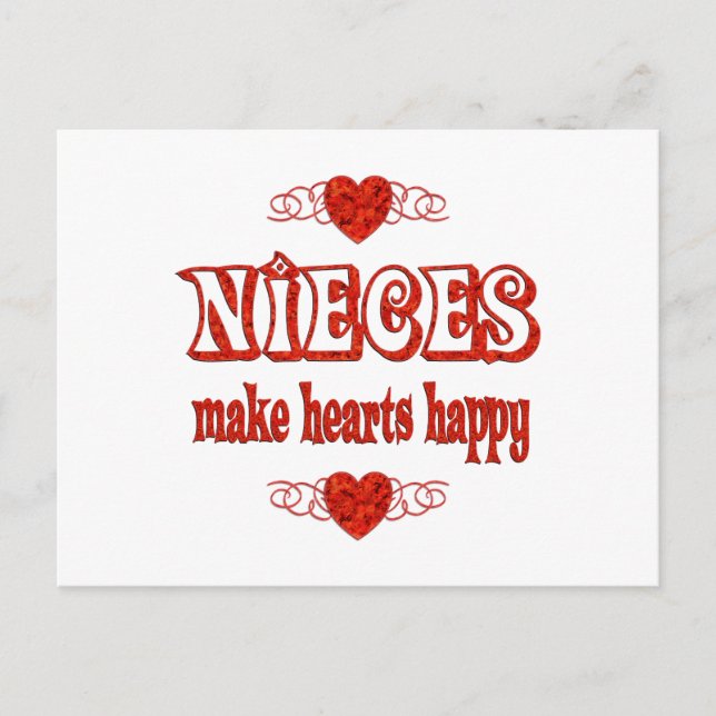 Postal Corazones de la sobrina (Anverso)