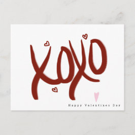 Postal Corazones de Letra a Mano Minimalista para San Val