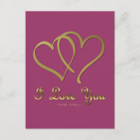 Corazones de oro entrelazados te amo