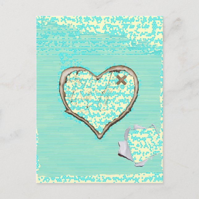 Postal corazones de papel Postcard (Anverso)