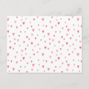 POSTAL CORAZONES DE PASIÓN ROSA